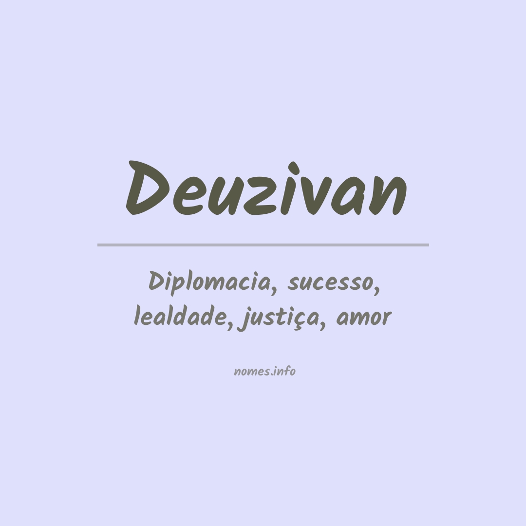 Significado do nome Deuzivan