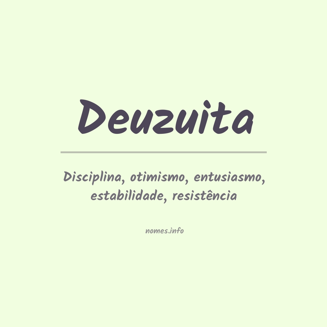 Significado do nome Deuzuita