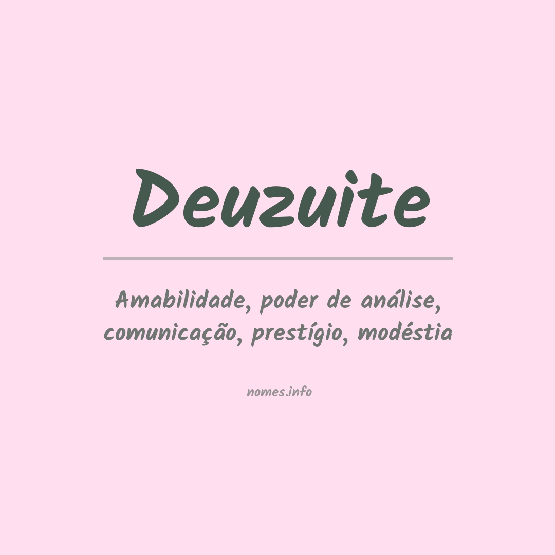 Significado do nome Deuzuite