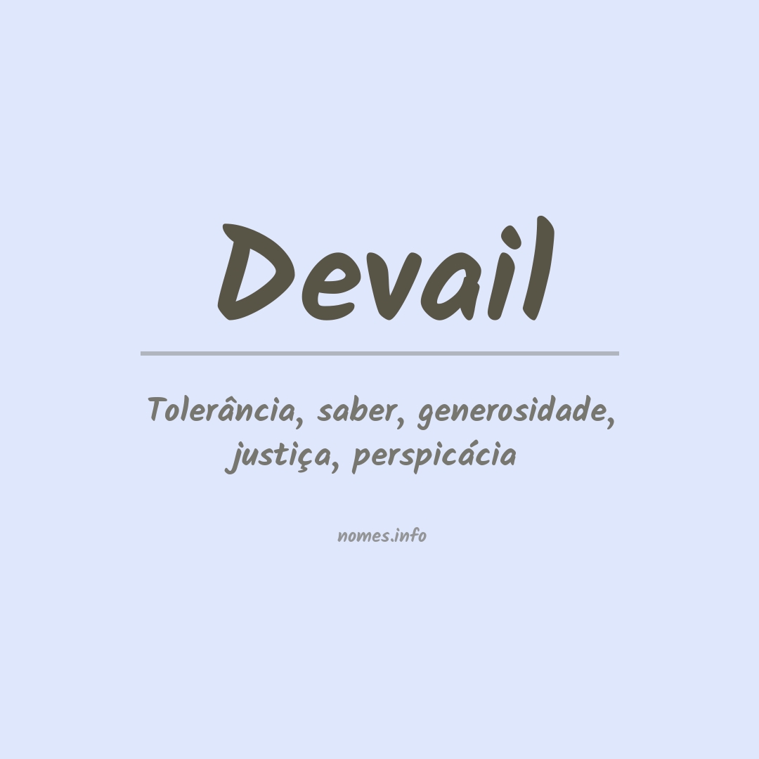 Significado do nome Devail