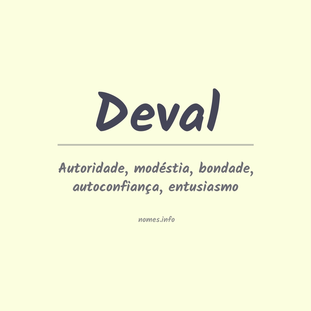 Significado do nome Deval