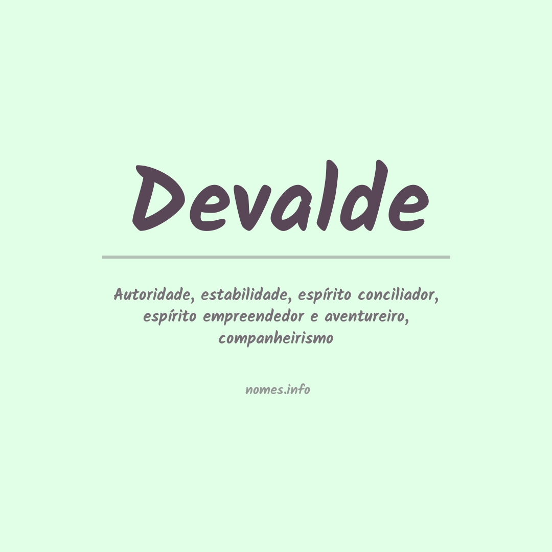 Significado do nome Devalde