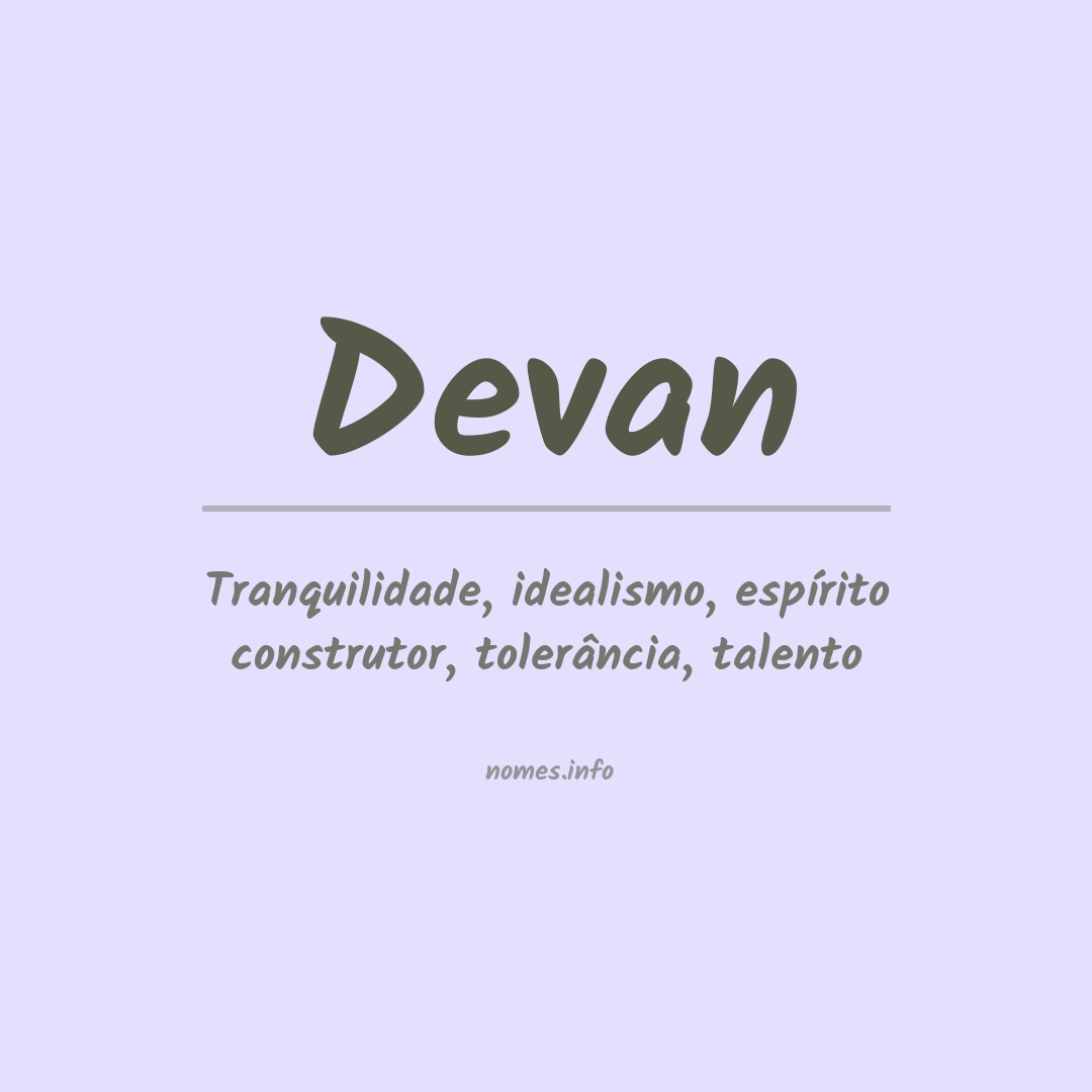 Significado do nome Devan