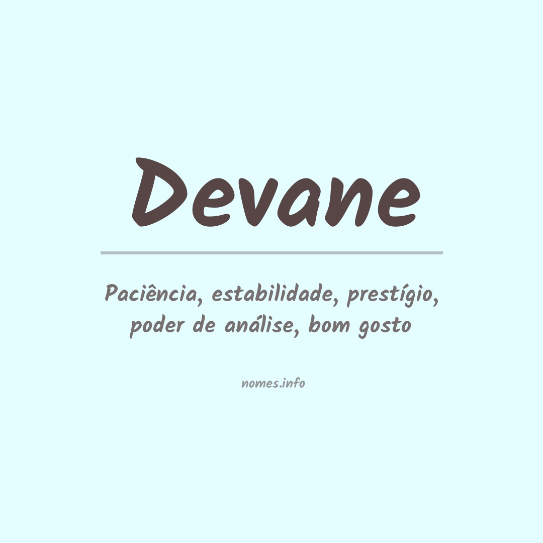 Significado do nome Devane