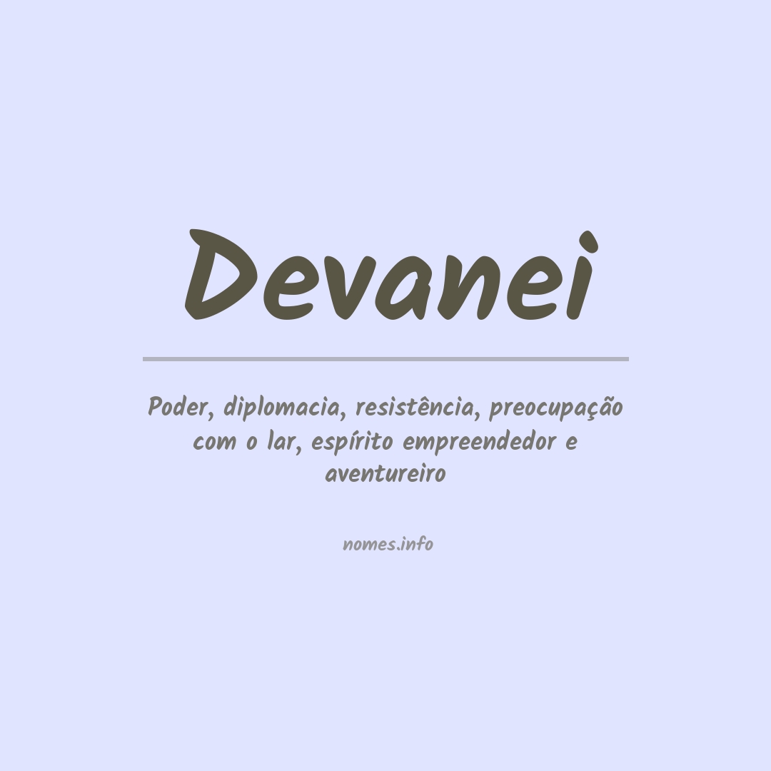 Significado do nome Devanei