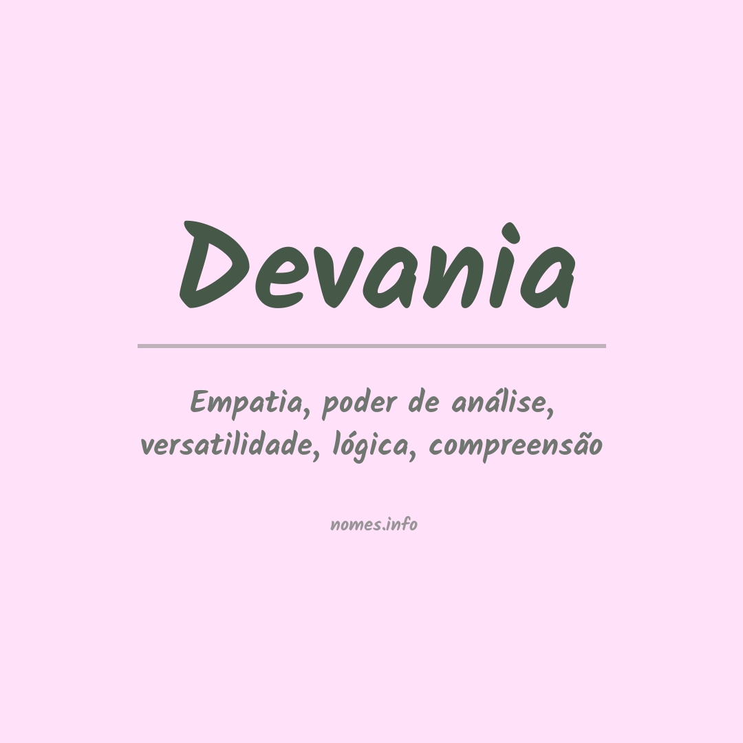 Significado do nome Devania