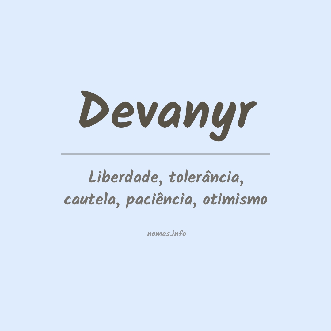 Significado do nome Devanyr