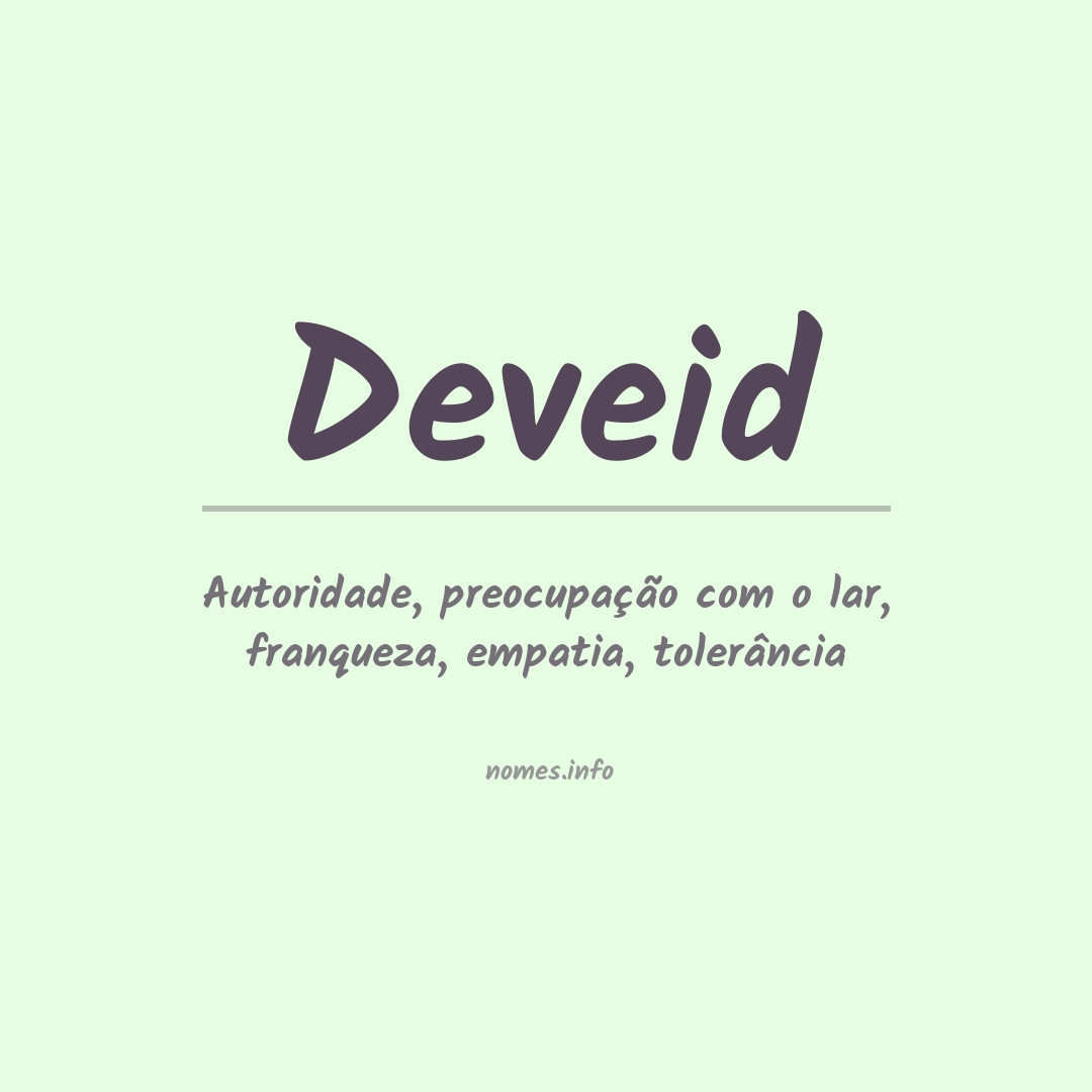 Significado do nome Deveid