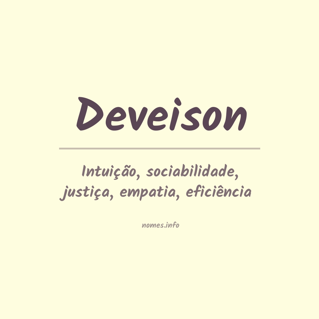 Significado do nome Deveison