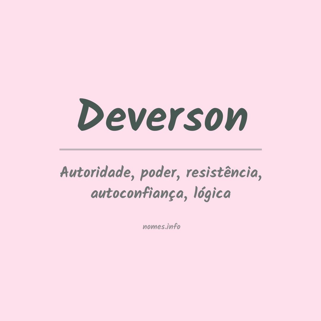 Significado do nome Deverson
