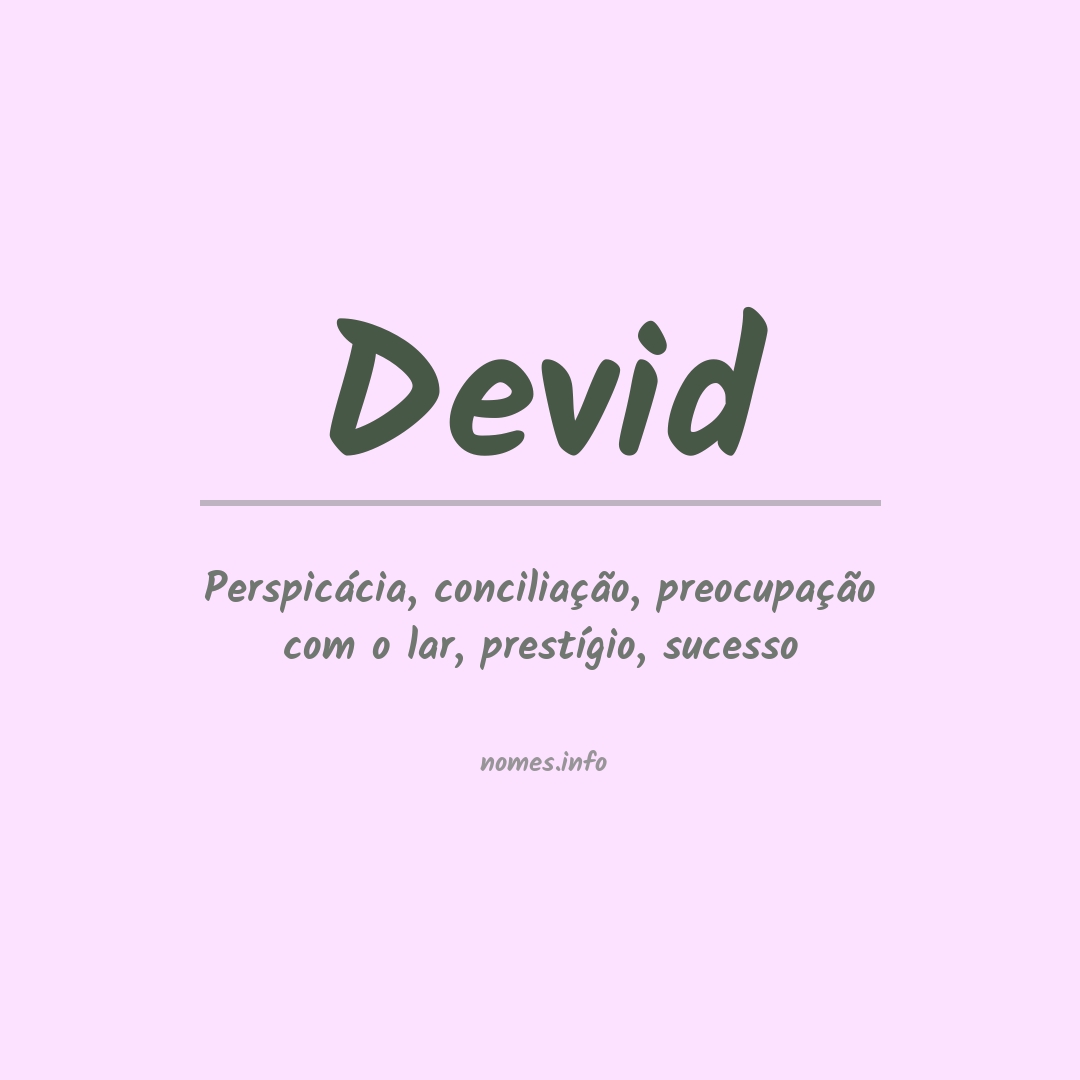 Significado do nome Devid