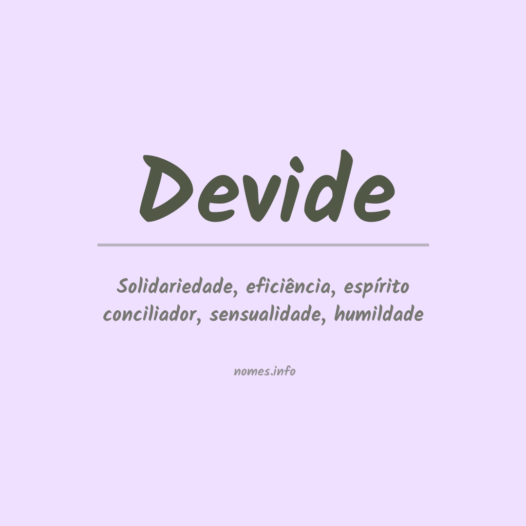 Significado do nome Devide