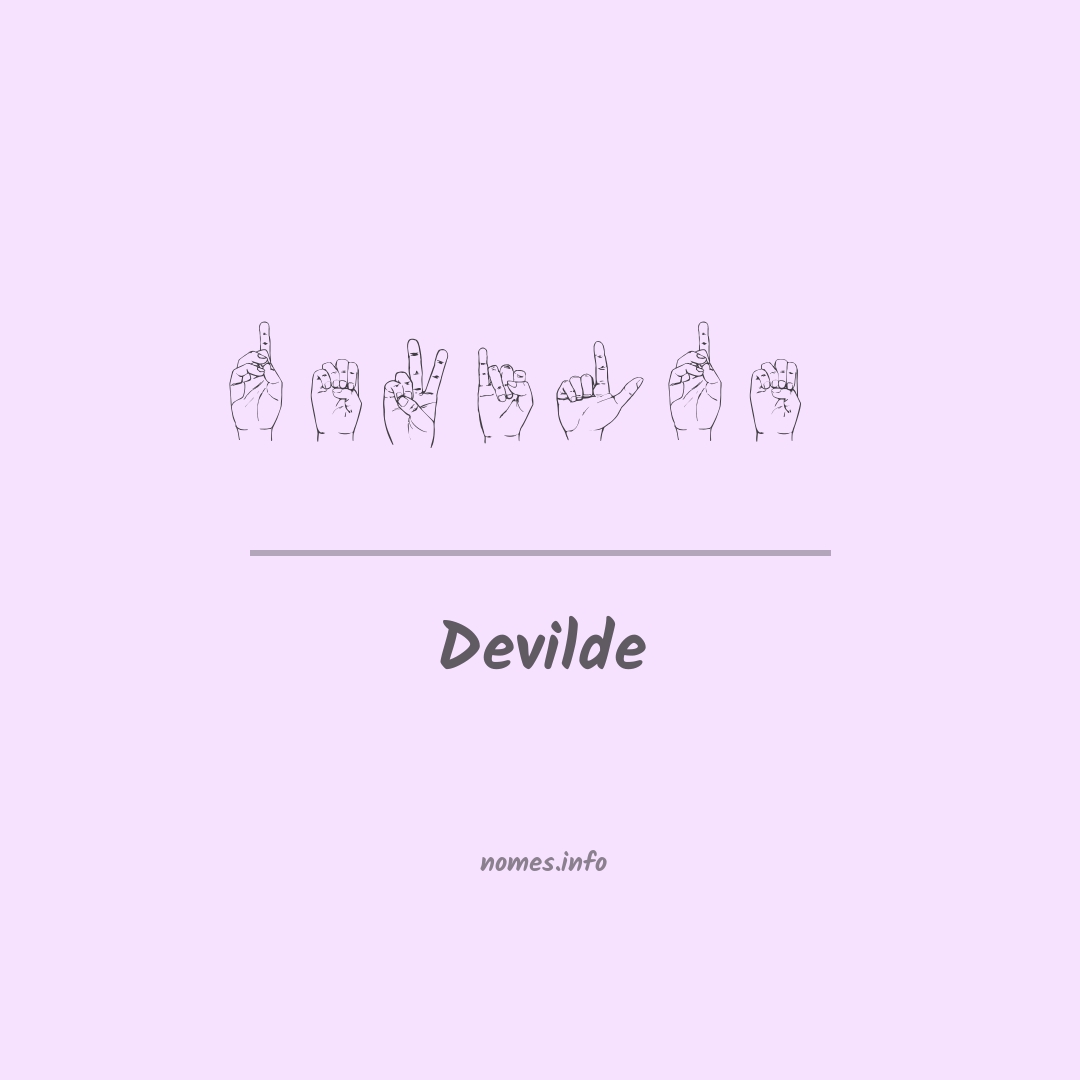 Devilde em Libras
