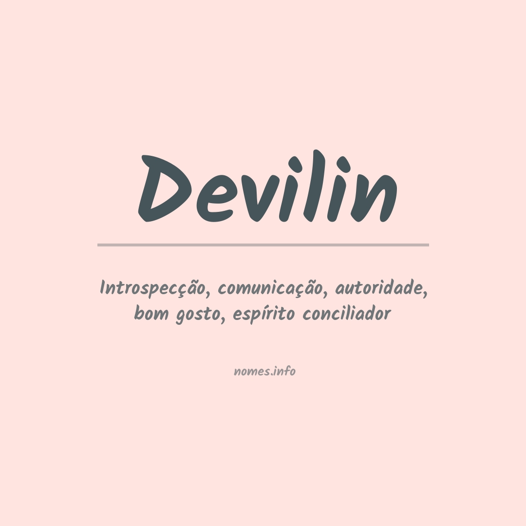 Significado do nome Devilin