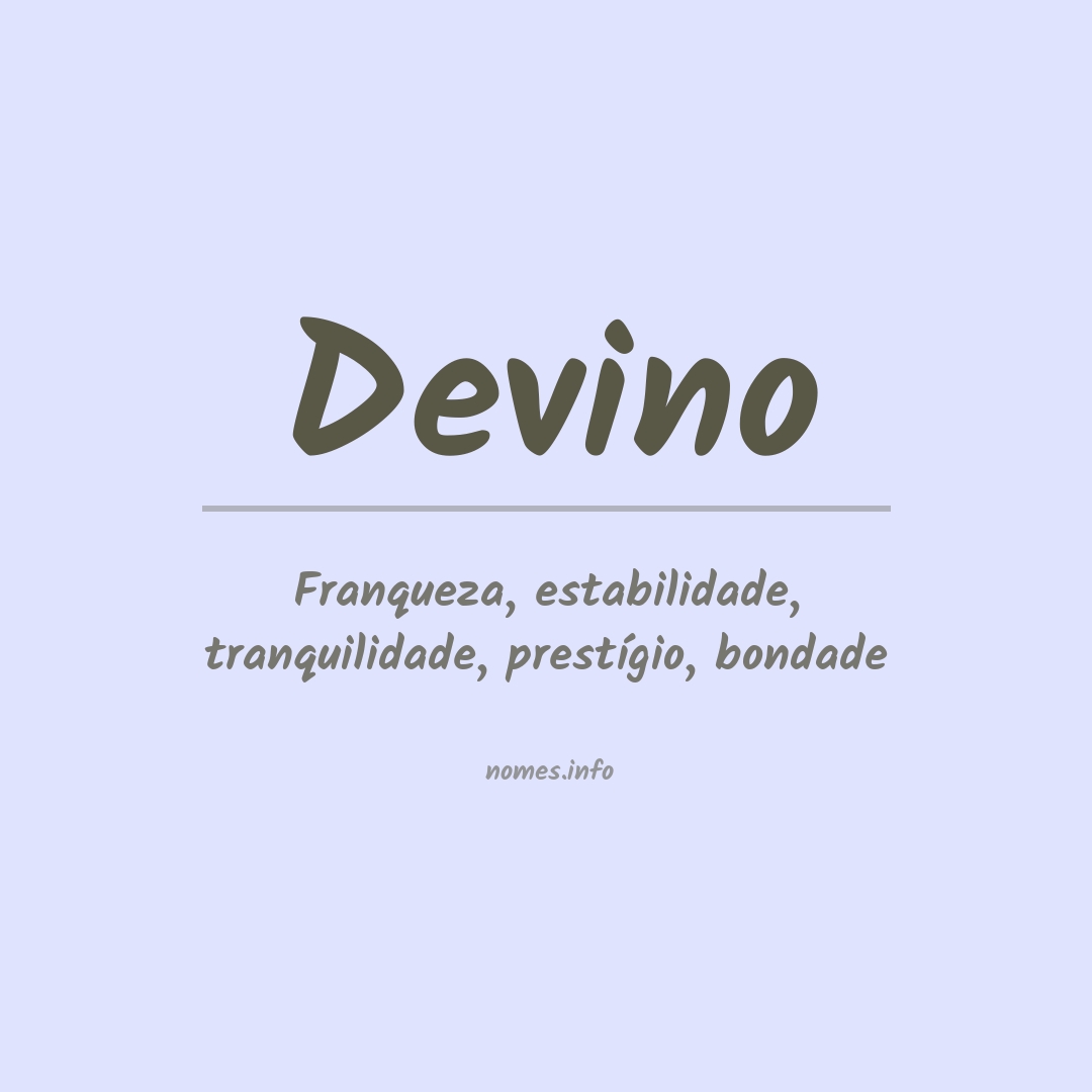 Significado do nome Devino