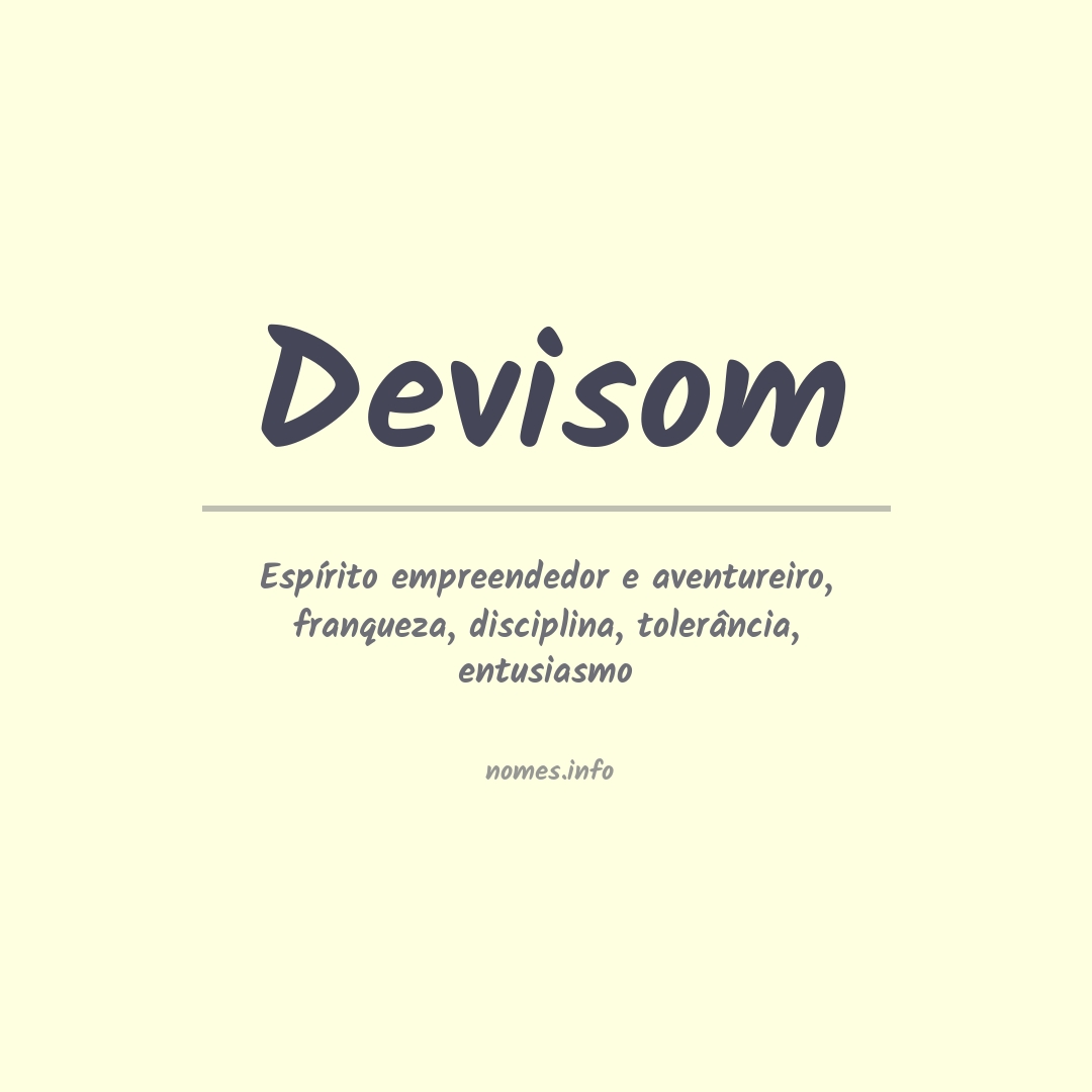 Significado do nome Devisom