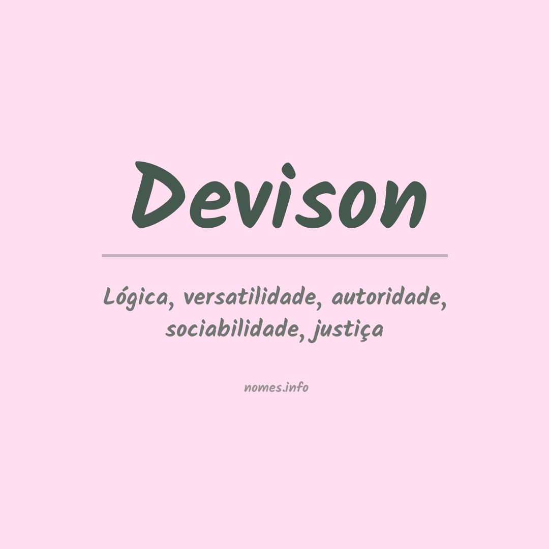 Significado do nome Devison