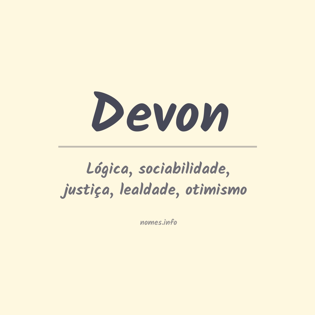 Significado do nome Devon