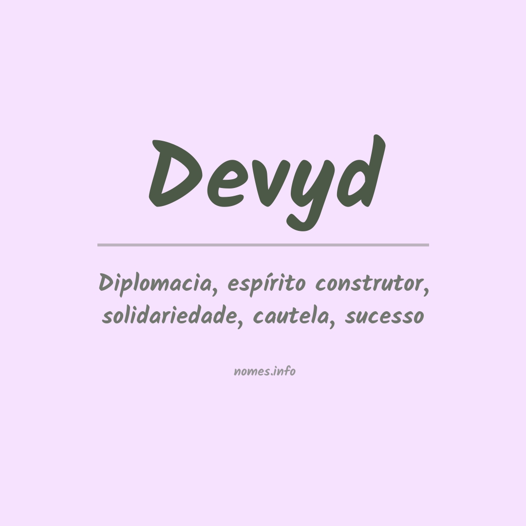 Significado do nome Devyd