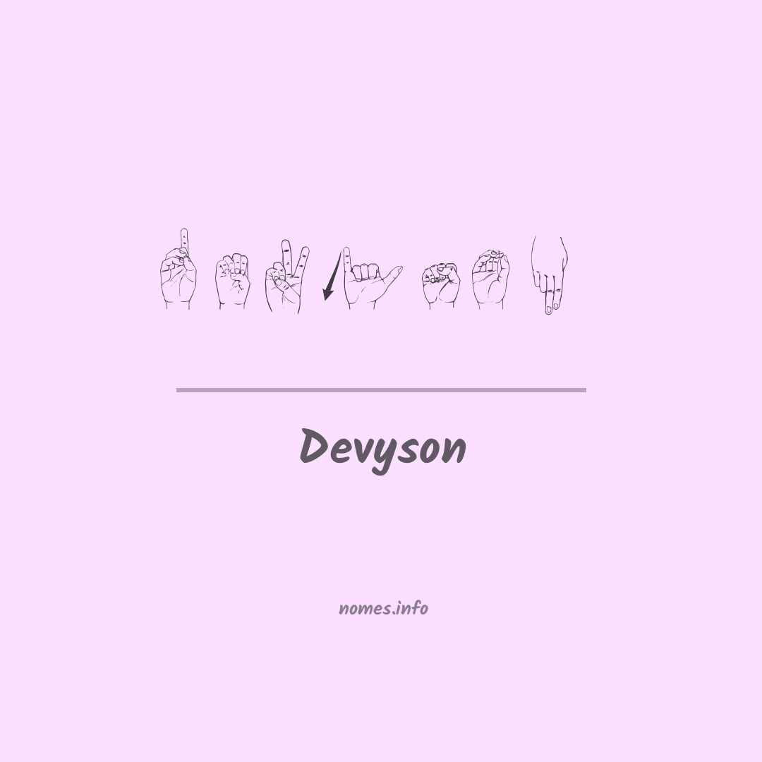 Devyson em Libras