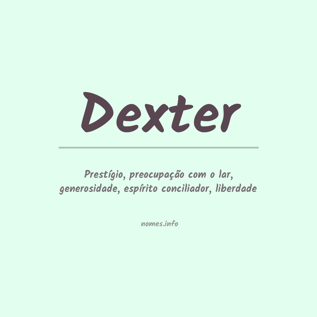 Significado do nome Dexter