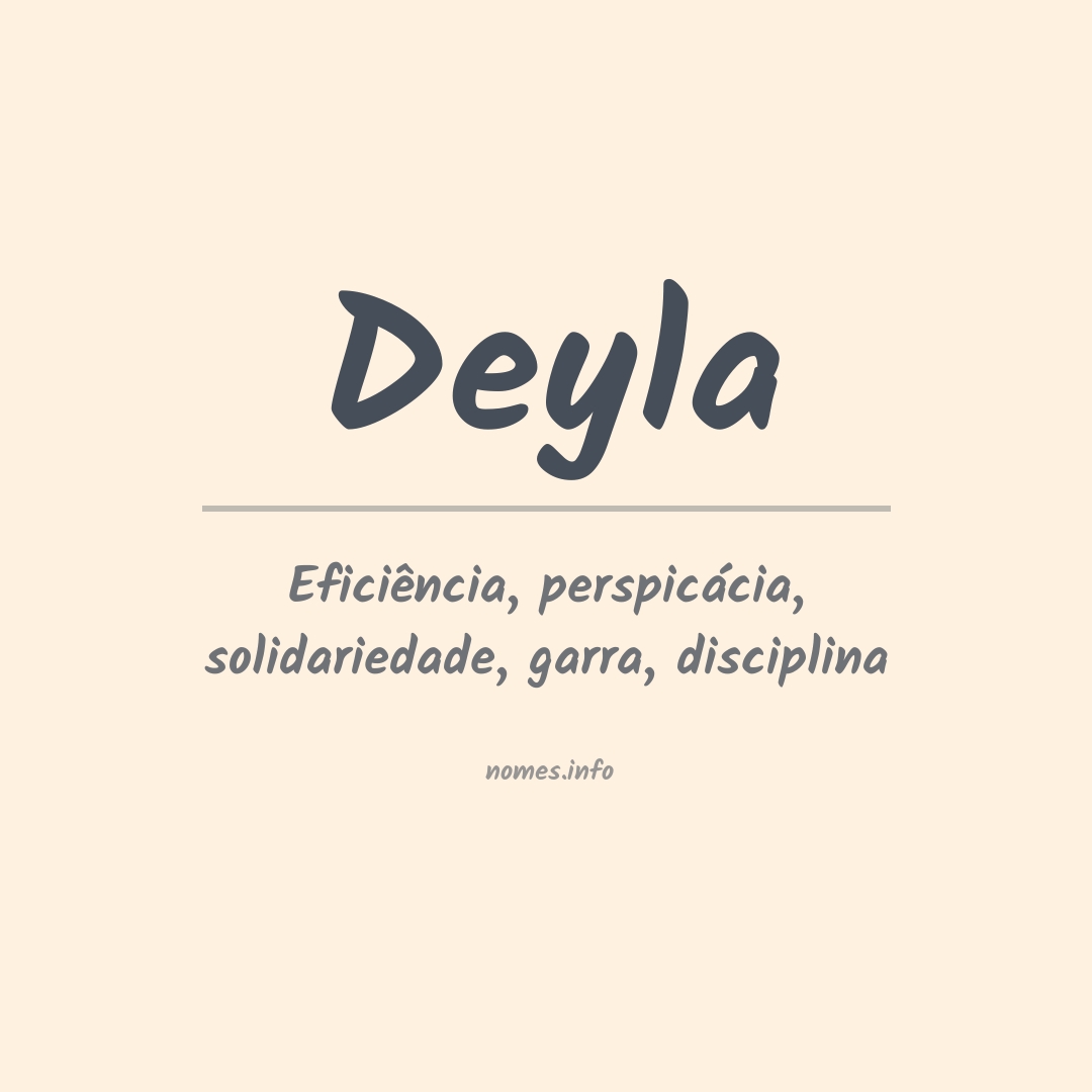 Significado do nome Deyla