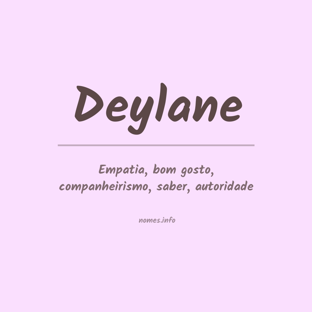 Significado do nome Deylane