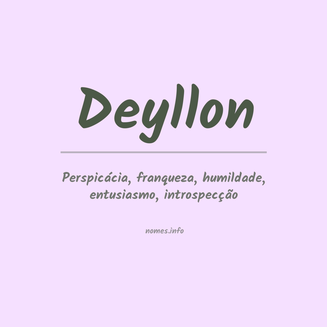 Significado do nome Deyllon