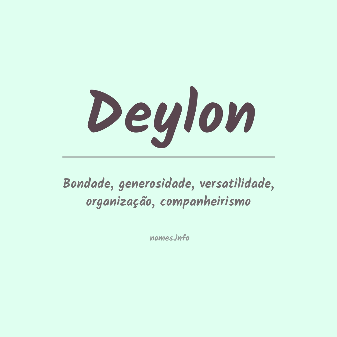 Significado do nome Deylon