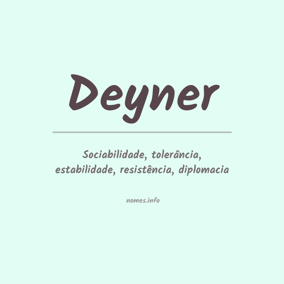 Significado do nome Deyner