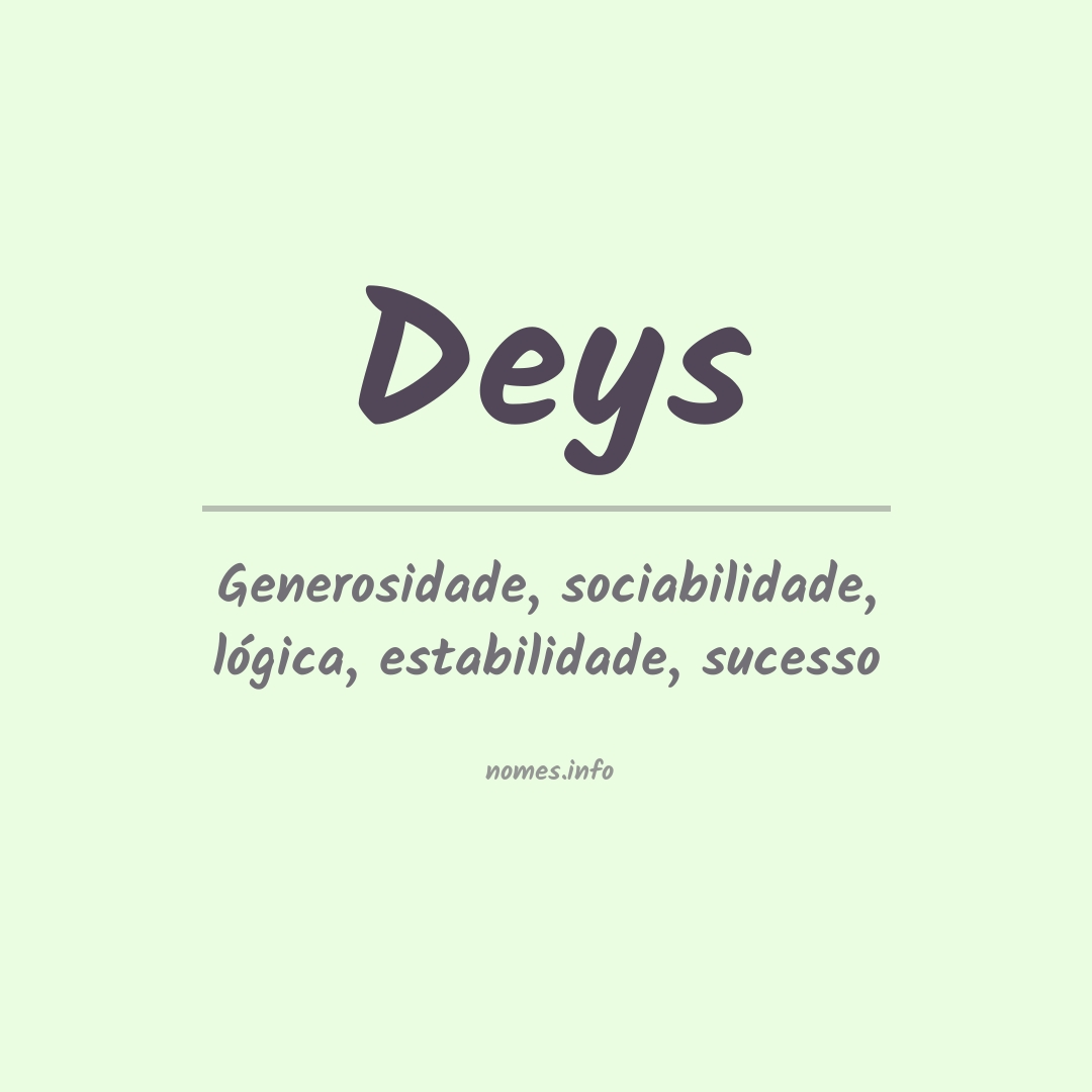 Significado do nome Deys