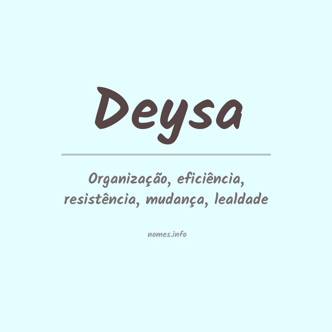 Significado do nome Deysa