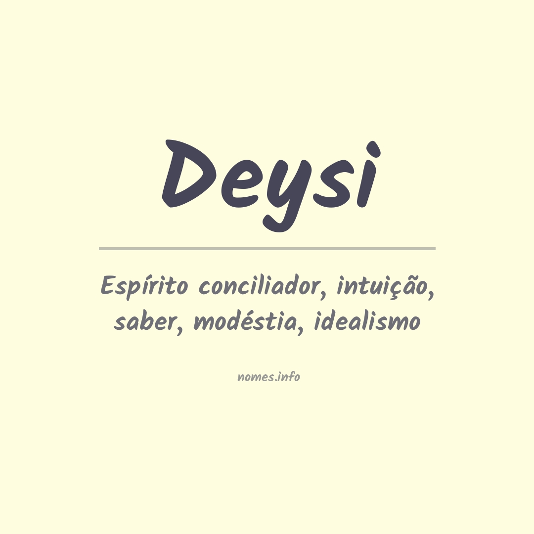 Significado do nome Deysi