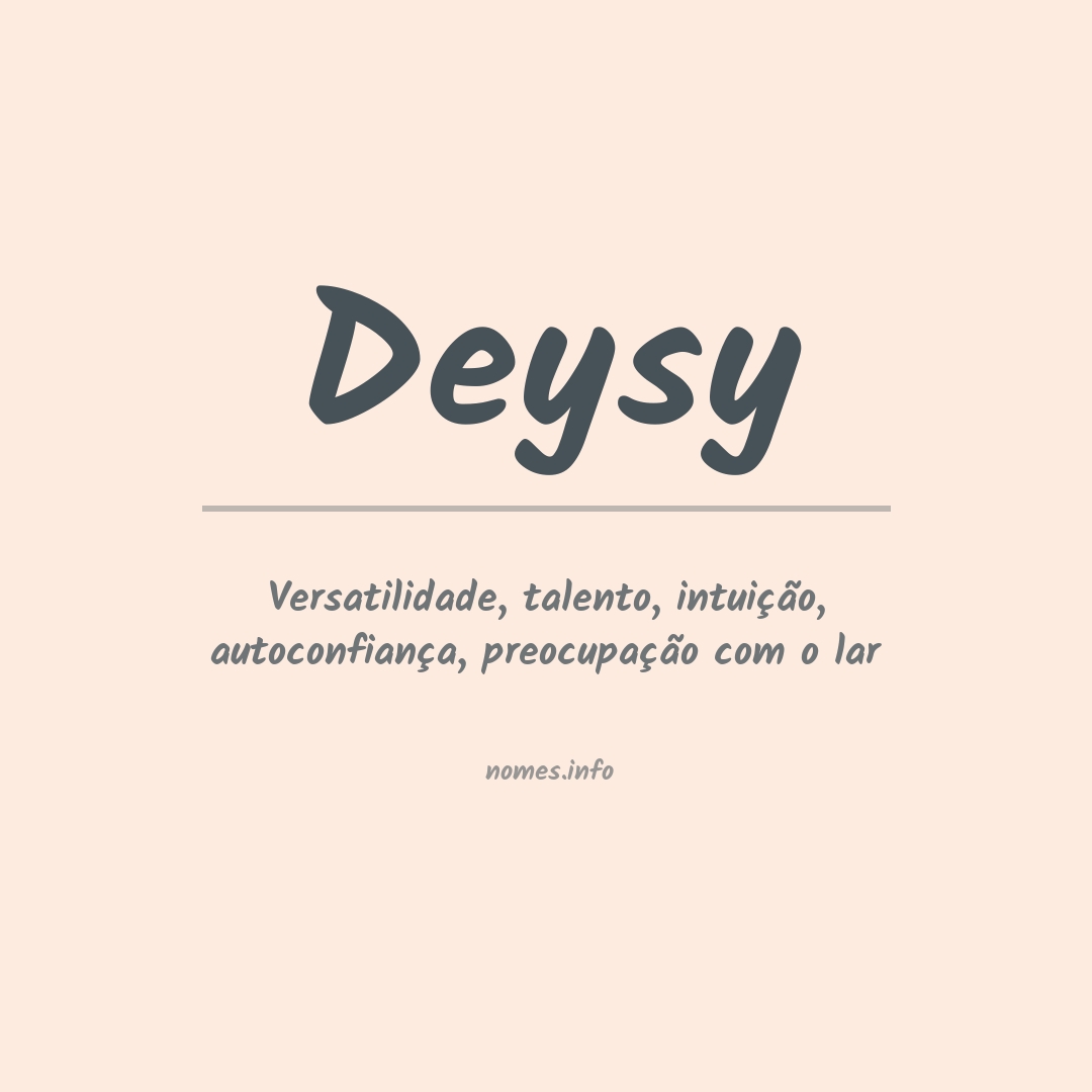 Significado do nome Deysy