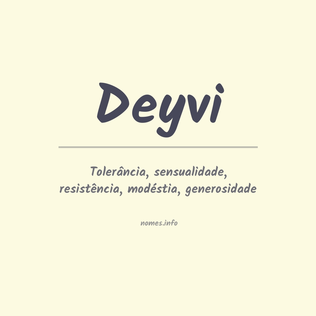 Significado do nome Deyvi