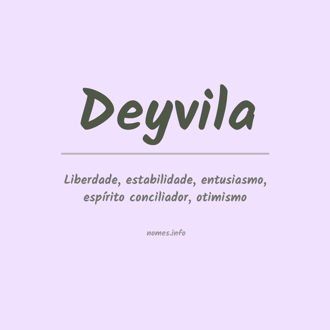 Significado do nome Deyvila