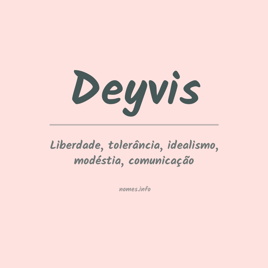 Significado do nome Deyvis