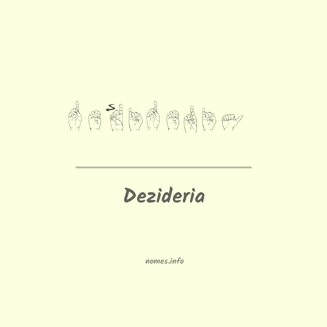 Dezideria em Libras