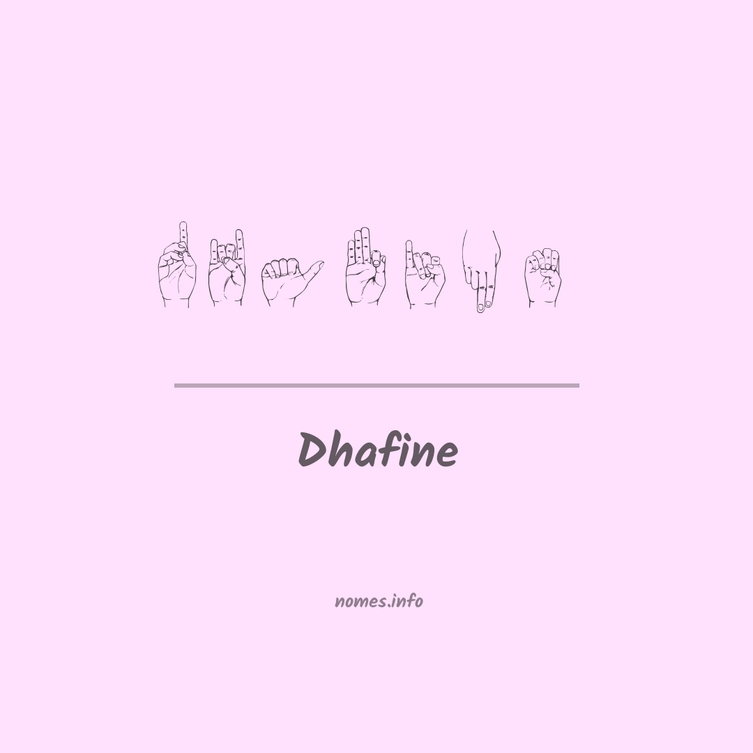 Dhafine em Libras