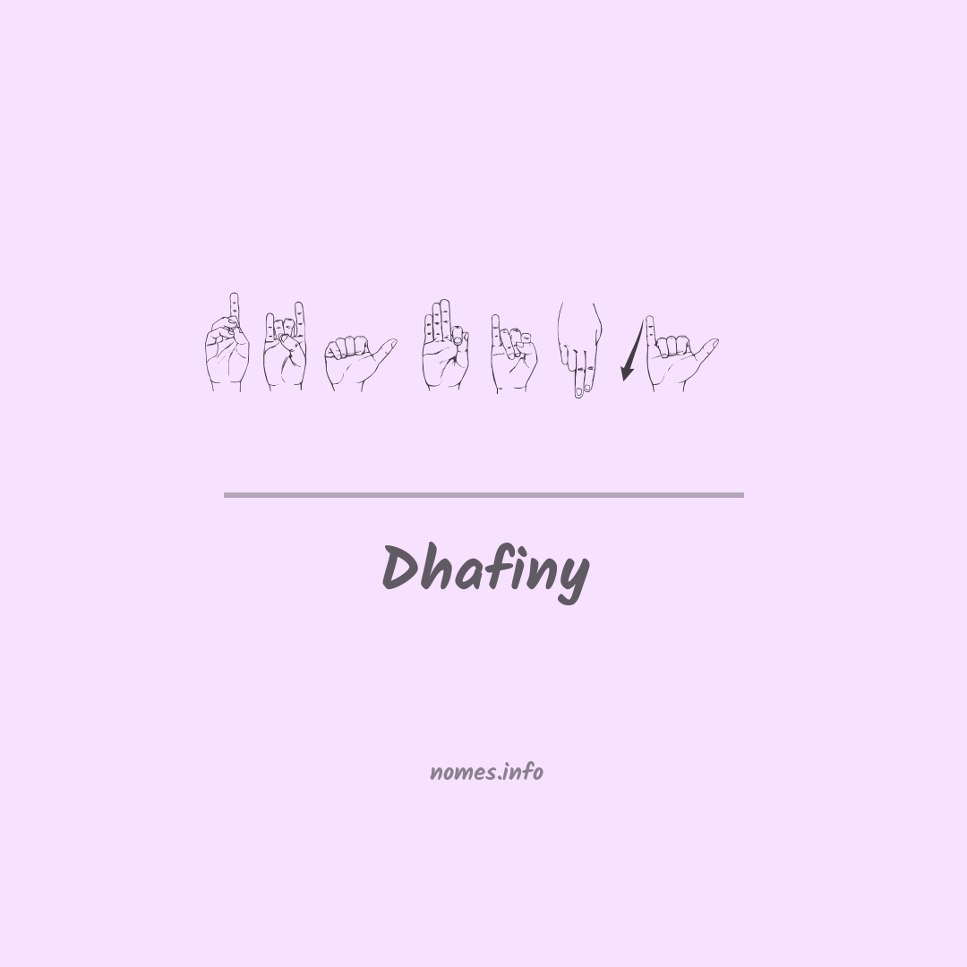 Dhafiny em Libras