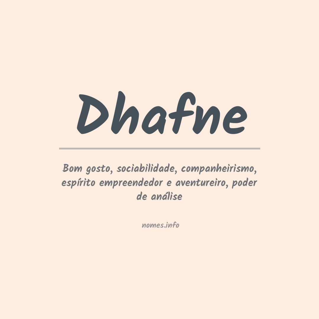 Significado do nome Dhafne
