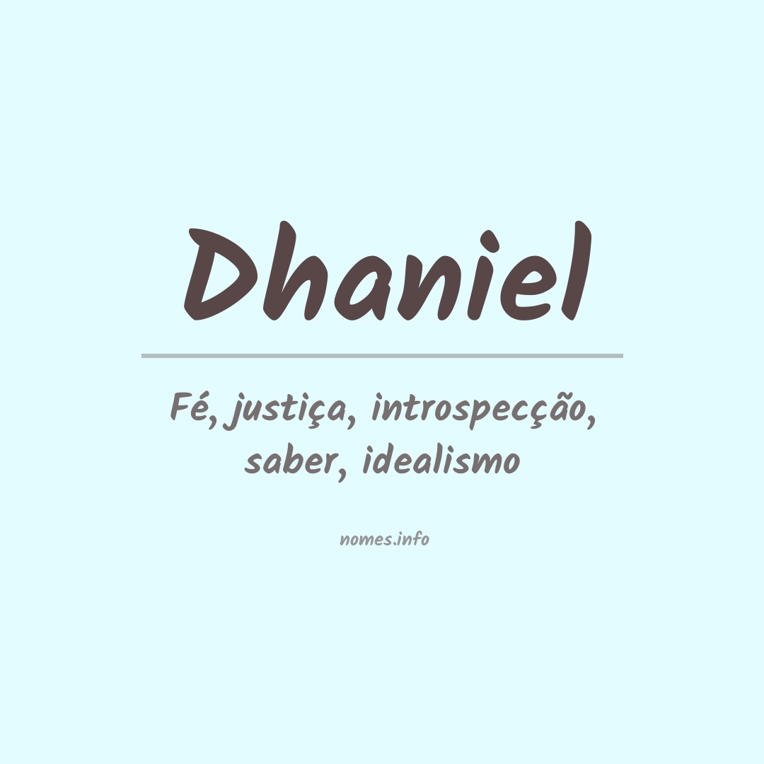 Significado do nome Dhaniel