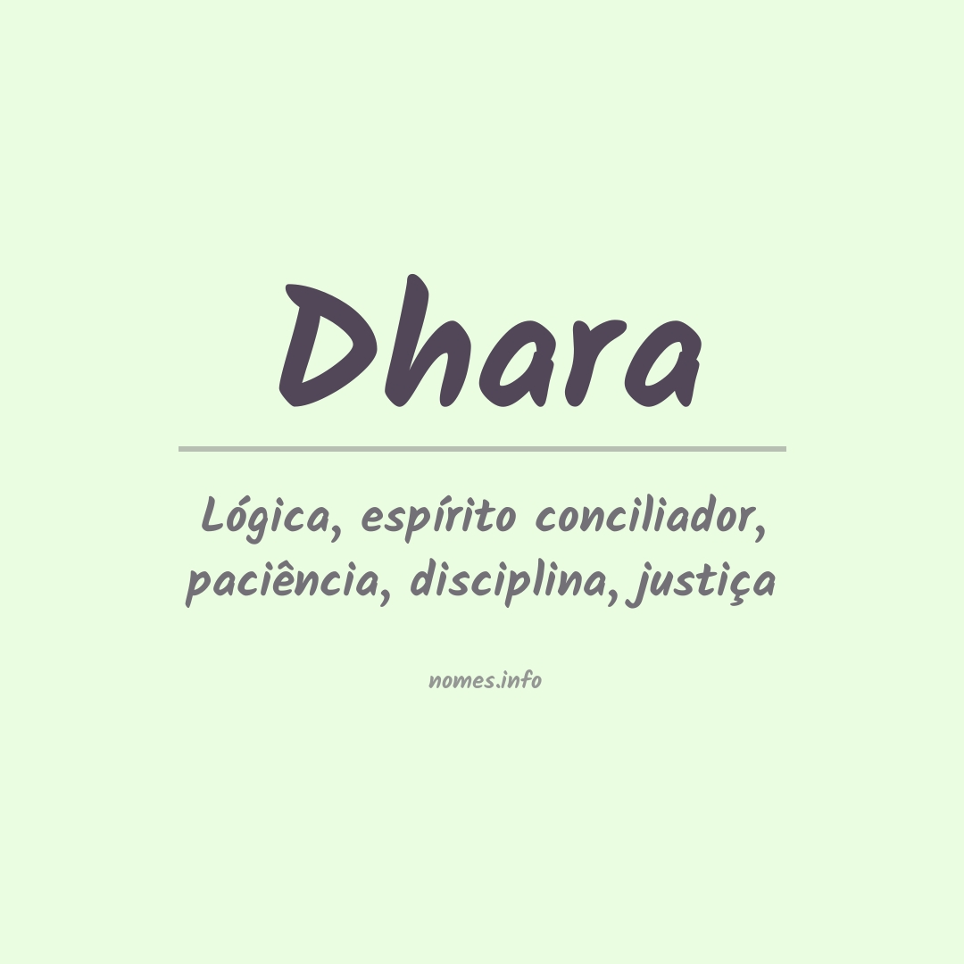 Significado do nome Dhara