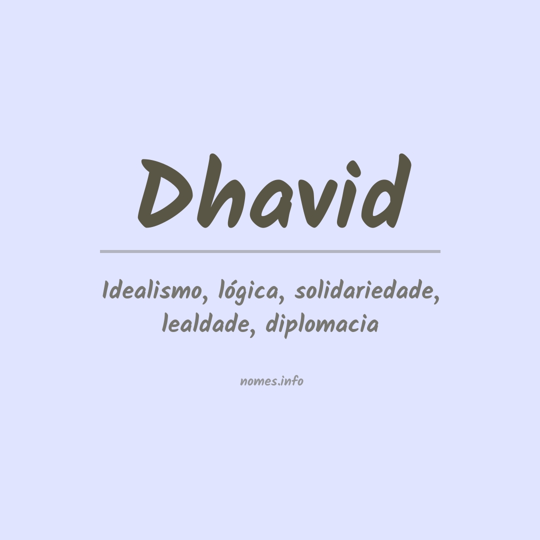 Significado do nome Dhavid