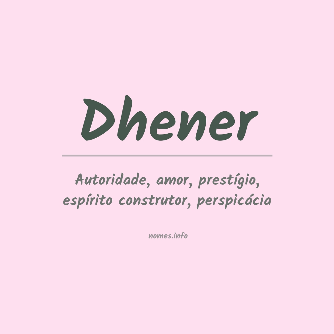 Significado do nome Dhener