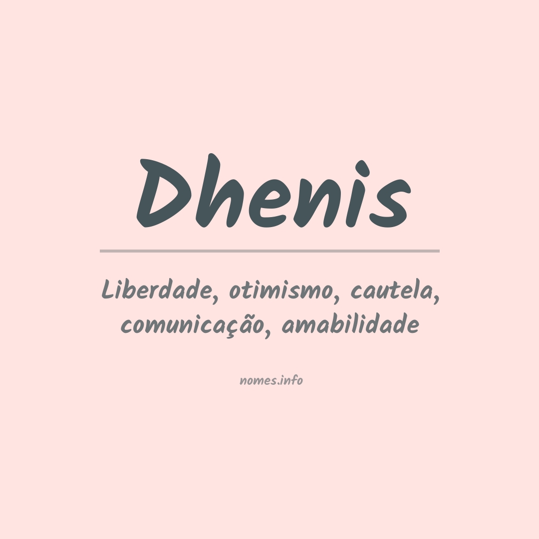 Significado do nome Dhenis