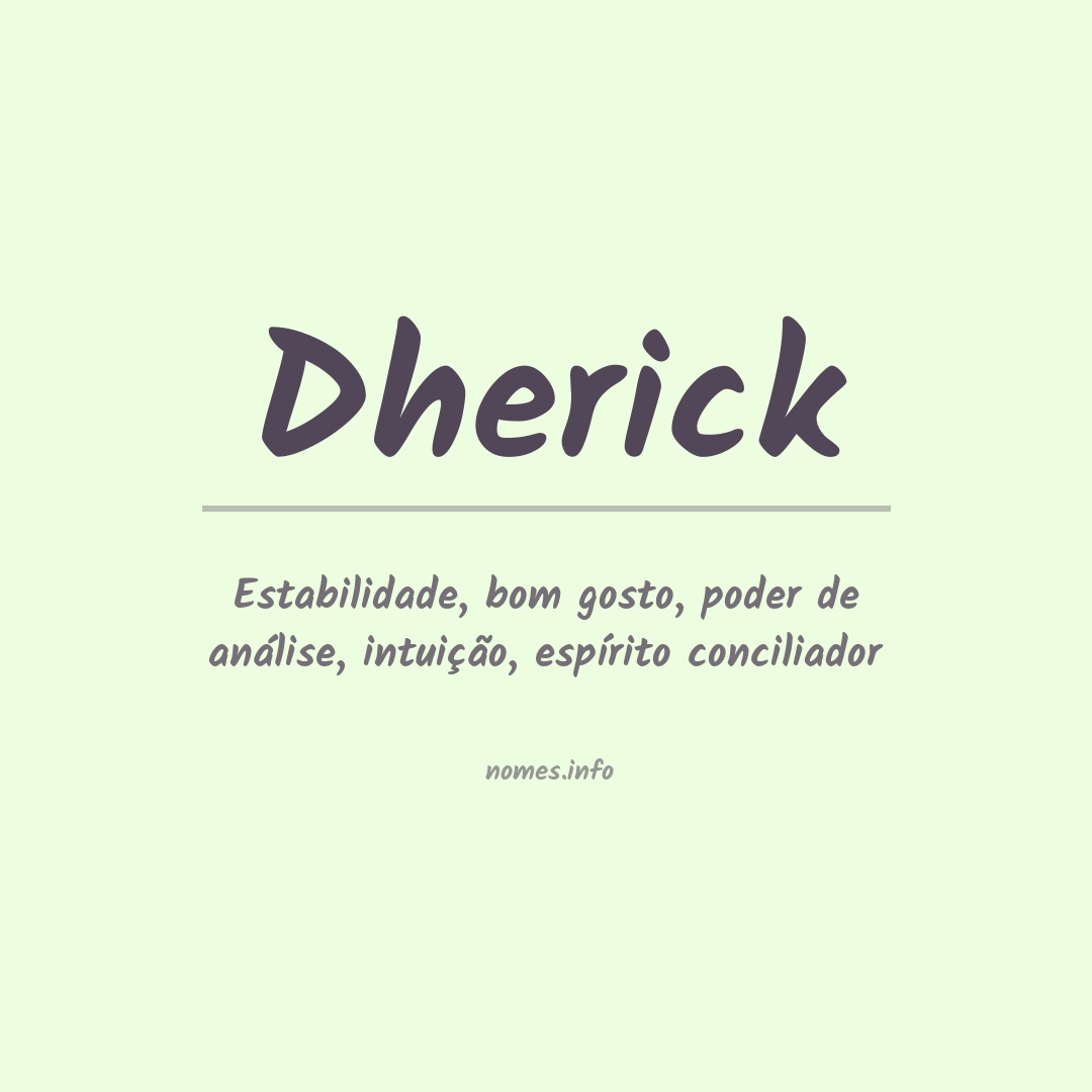 Significado do nome Dherick