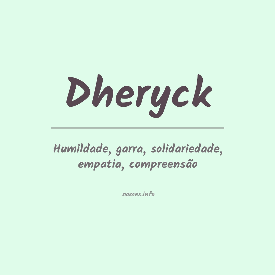 Significado do nome Dheryck