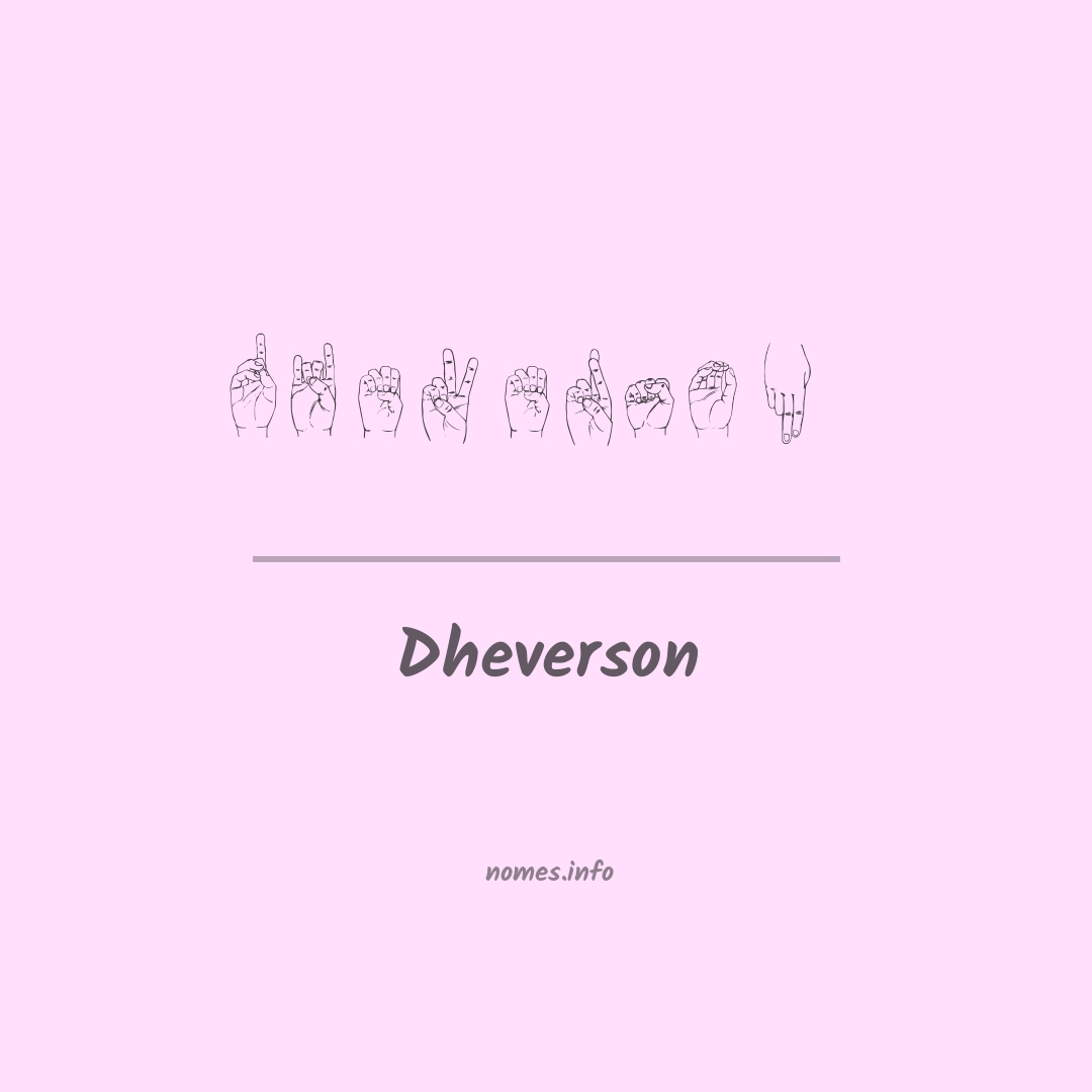 Dheverson em Libras