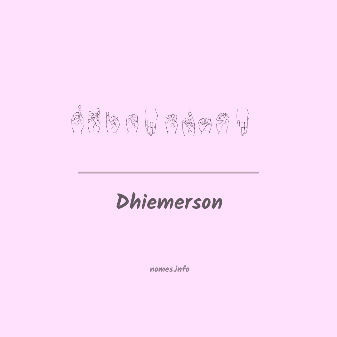 Dhiemerson em Libras